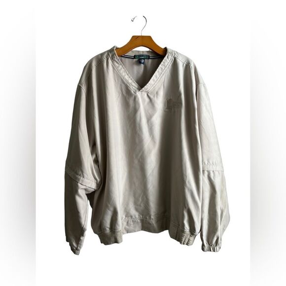 Devon and Jones Sport Men’s Beige V-neck Pullover Size Medium 2 0391 - Picture 8 of 8